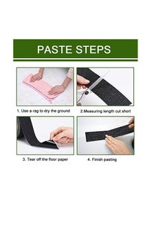 PAMEER Grip Tape, Heavy Duty Anti Slip Tape for Stairs Outdoor Indoor Waterproof 5cm x 5 meter Safety Non Skid Roll for Stair Steps Ramp Traction Tread Staircases Grips Adhesive Non Slip Strips Walk Black  - Image 4