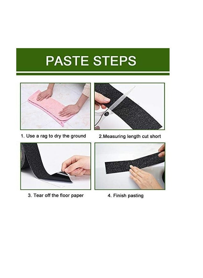 PAMEER - Grip Tape, Heavy Duty Anti Slip Tape for Stairs Outdoor Indoor Waterproof 5cm x 5 meter Safety Non Skid Roll for Stair Steps Ramp Traction Tread Staircases Grips Adhesive Non Slip Strips Walk Black - Image 1