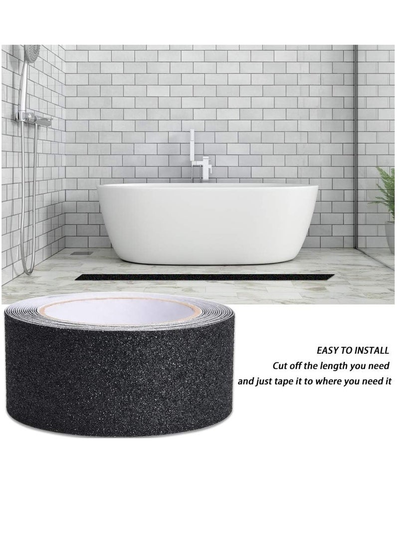 PAMEER - Grip Tape, Heavy Duty Anti Slip Tape for Stairs Outdoor Indoor Waterproof 5cm x 5 meter Safety Non Skid Roll for Stair Steps Ramp Traction Tread Staircases Grips Adhesive Non Slip Strips Walk Black - Image 1