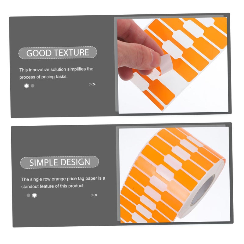 8000Pcs Jewelry Price Tag Stickers Orange Color 7X1 2X0 1CM Adhesive Backing Easy To Apply - Image 4