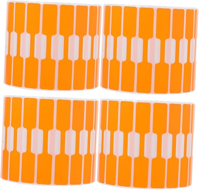 8000Pcs Jewelry Price Tag Stickers Orange Color 7X1 2X0 1CM Adhesive Backing Easy To Apply - Image 1