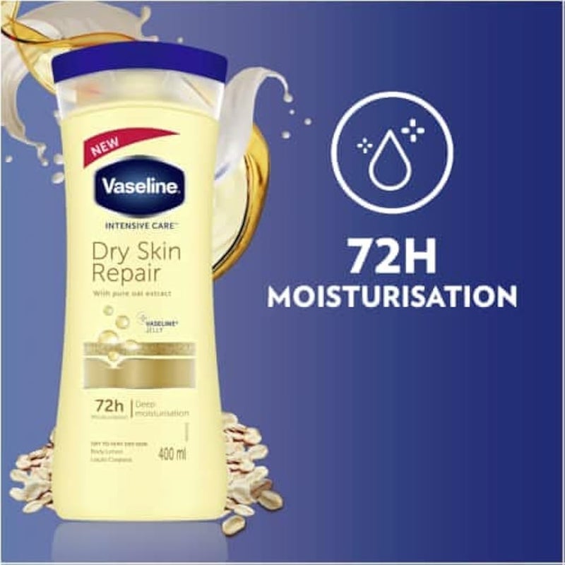 Vaseline intensive care dry skin repair body lotion - 400 ml - Image 3