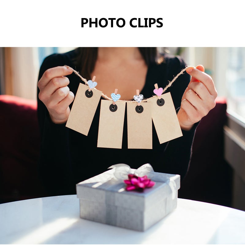30Pcs Mini Photo Clips Picture Clips Heart Shape DIY Clamps - Image 3