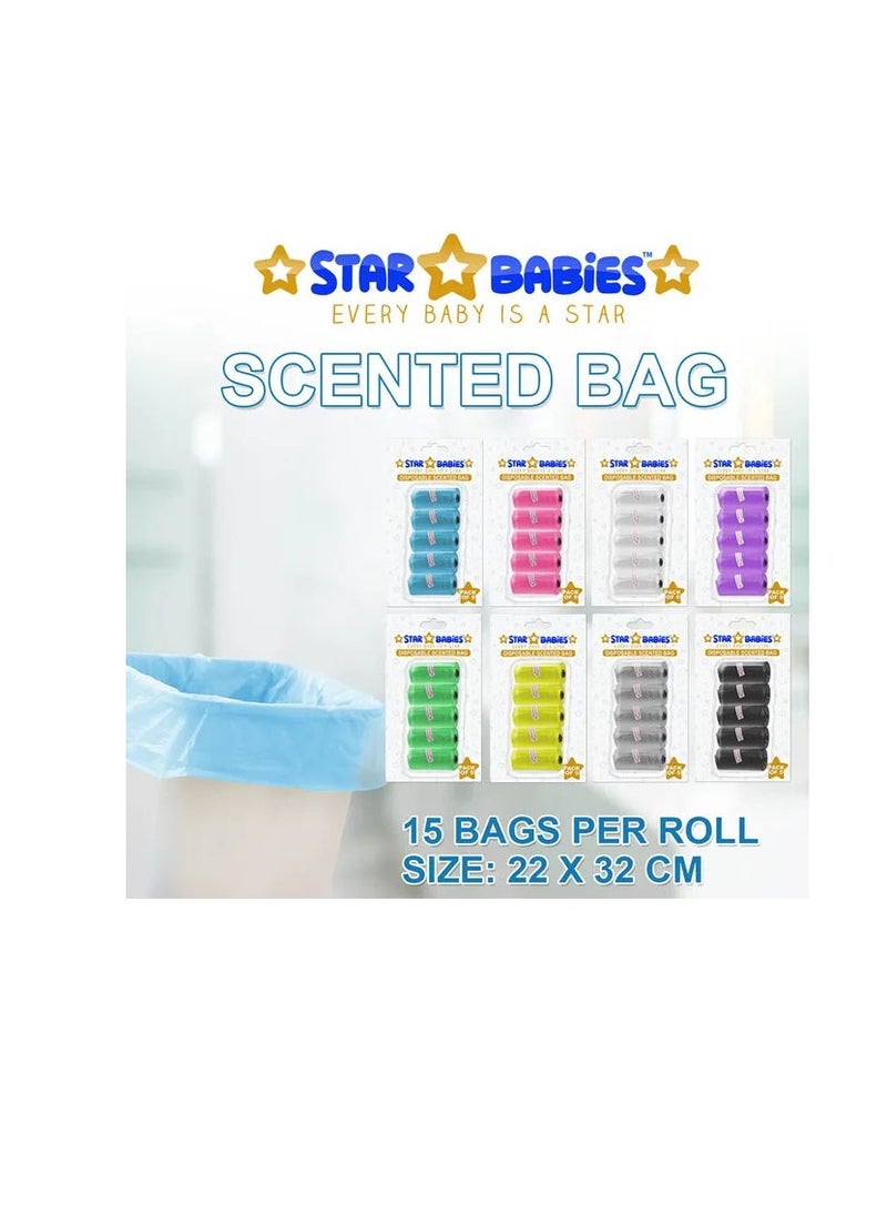 STAR BABiES - Star Babies - Scented Bag W/ Dispenser Blister - Pack of 10/150 Bags - Blue - Image 1