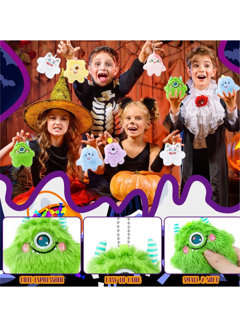 Excefore 12 PCS One-Eyed Monster Doll Pendant, Mini Stuffed Animal Keychain, Lovely Small Stuffed Animal Keychain Set, Suitable for for Party Favors, Goodie Bag Fillers, Carnival Prizes  - Image 3