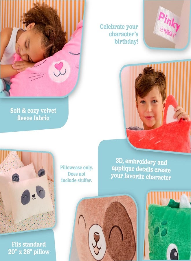 Sainteve Saint Eve Kids Pillow Pals Fuzzy Pillow Case, Cute Animal Friends Soft Pillow Cover for Kids Beds and Nap Time - Mochi The Dino - Image 5