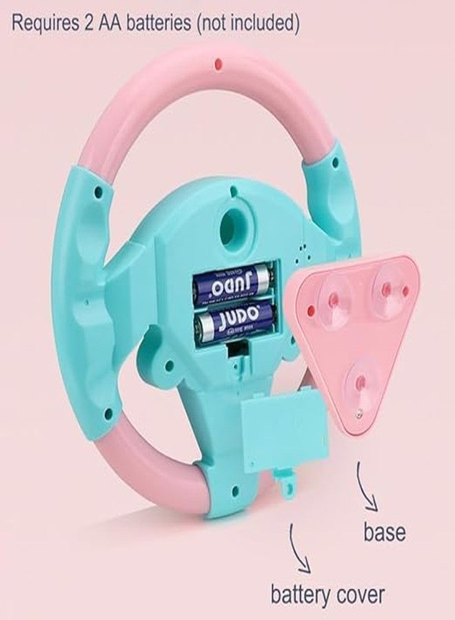 LittleLovik Baby & Kids Steering Wheel Toy, Simulator with Various Traffic Sounds & Suction Cup Base, Babies & Kids Early Educational Toys (Pack of 1). - Image 3