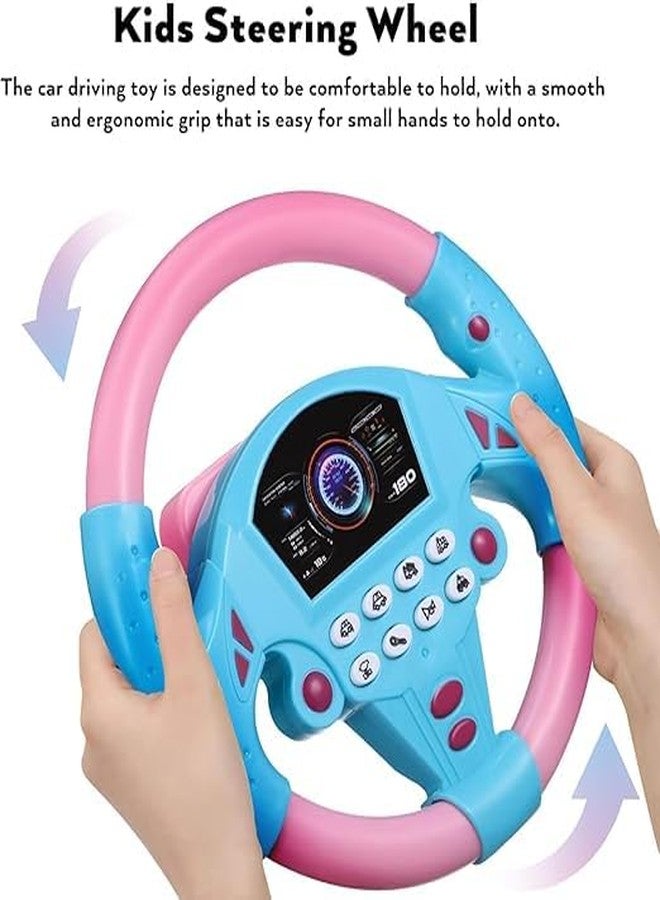 LittleLovik Baby & Kids Steering Wheel Toy, Simulator with Various Traffic Sounds & Suction Cup Base, Babies & Kids Early Educational Toys (Pack of 1). - Image 2