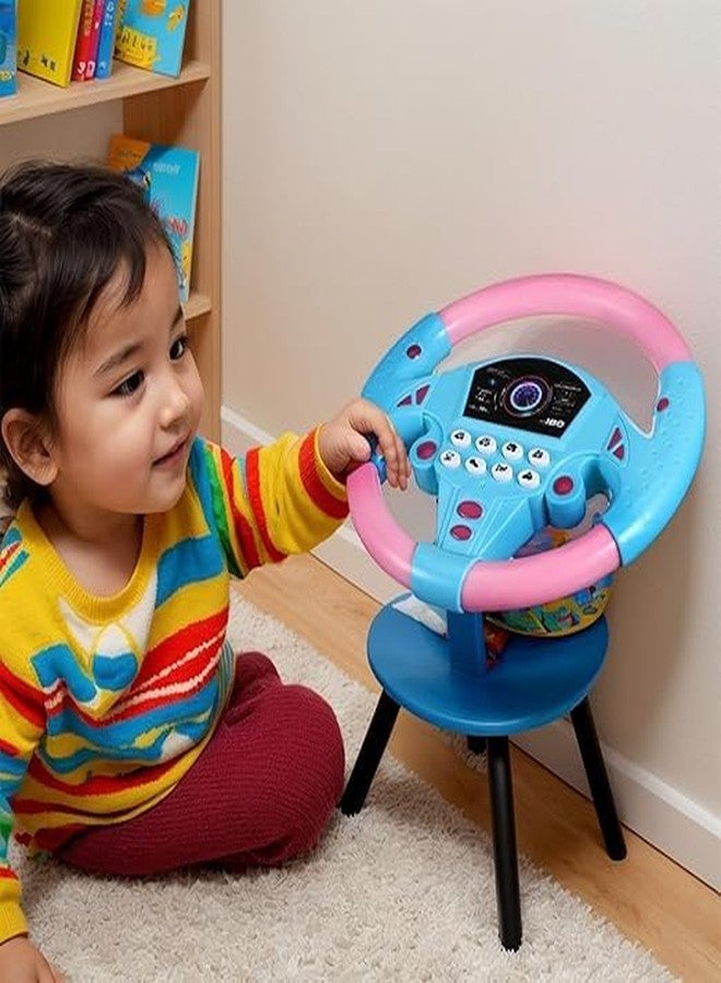 LittleLovik Baby & Kids Steering Wheel Toy, Simulator with Various Traffic Sounds & Suction Cup Base, Babies & Kids Early Educational Toys (Pack of 1). - Image 1