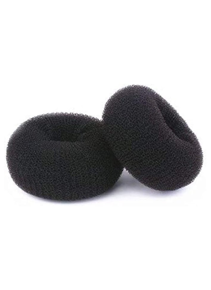 Generic - 2 pesc Hair Donut Bun Maker For Dark Hair Black(Small) - Image 1