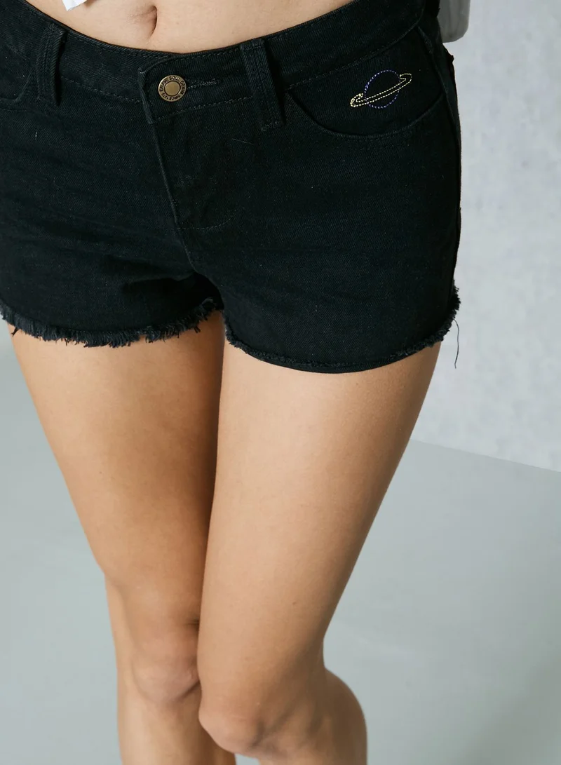 Ginger Embroidered Back Pocket Shorts