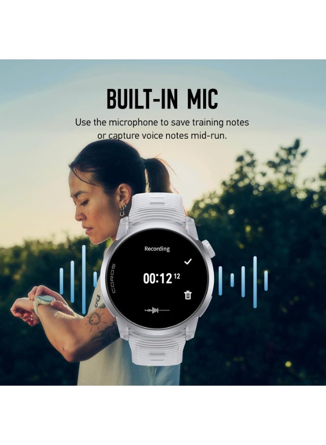COROS PACE 4 Ultralight Sports GPS Watch, 1.2" AMOLED Touchscreen, 19 Days Daily Use, Voice Control, Advanced Training Tools, GPS, Navigation (Cloud White) Silver - Image 4