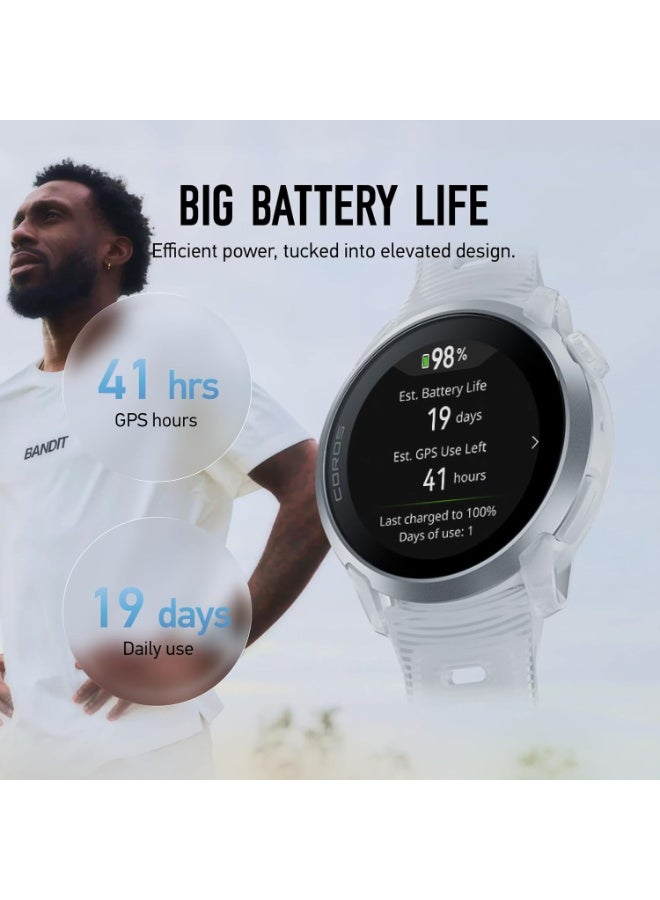 COROS PACE 4 Ultralight Sports GPS Watch, 1.2" AMOLED Touchscreen, 19 Days Daily Use, Voice Control, Advanced Training Tools, GPS, Navigation (Cloud White) Silver - Image 3
