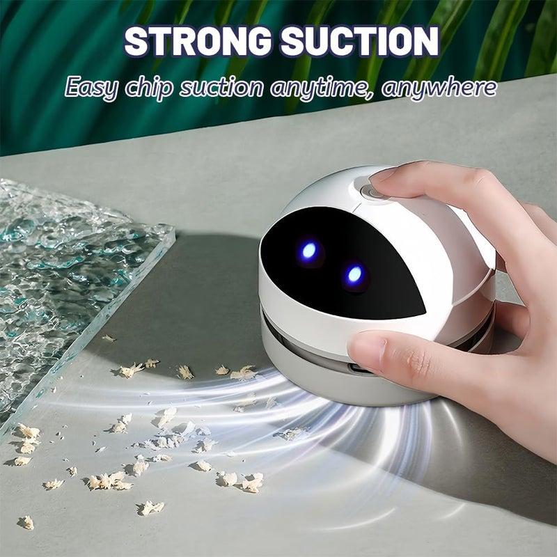 Flintronic Mini USB Rechargeable Vacuum Cleaner - Portable Handheld with Powerful Suction for Home, Office, and Car - Image 4