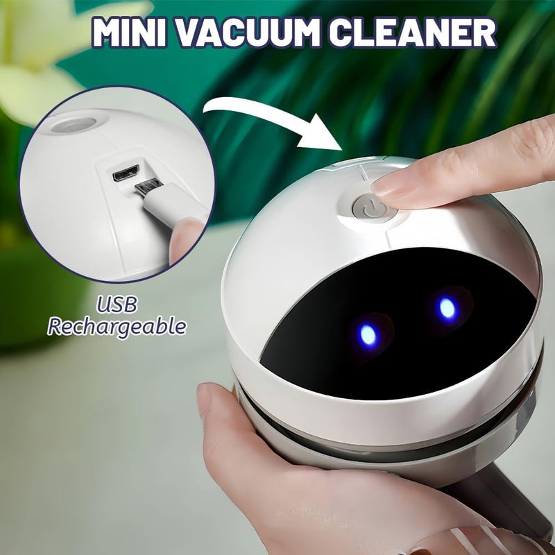 Flintronic Mini USB Rechargeable Vacuum Cleaner - Portable Handheld with Powerful Suction for Home, Office, and Car - Image 3