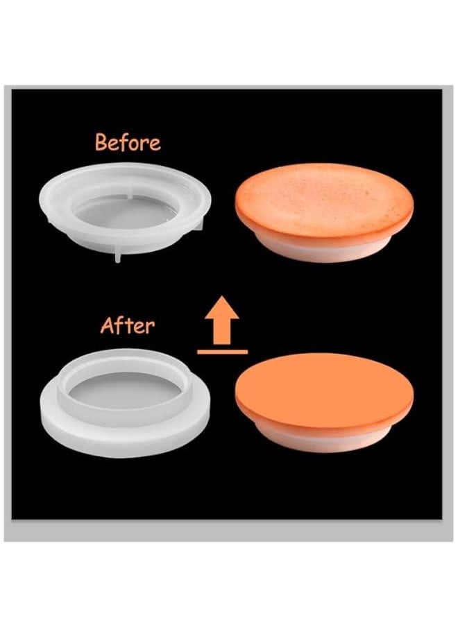 Generic Candle Jar Molds, Silicone Concrete Molds for Candle Holder with Lids, Candle Vessels Cement Molds for Candle Making Supplies  - Image 2