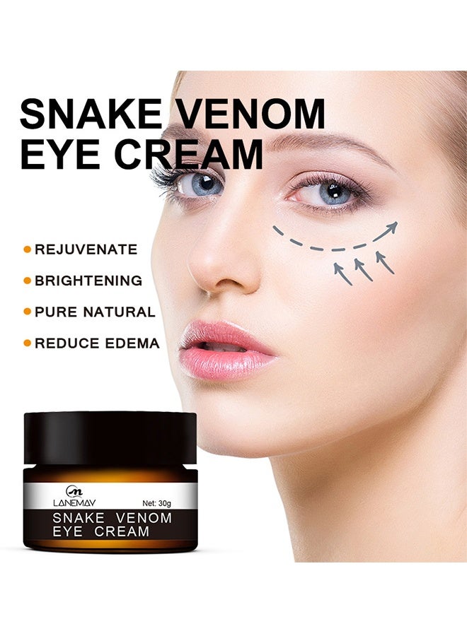 LANEMAY Snake Venom Eye Cream, Firming Eye Cream, Daily Anti-Aging Under Eye Cream, Remove Pouches Dark Circles Anti-Wrinkle Diminishing Eye Lines Lifting Firming 30g - Image 5