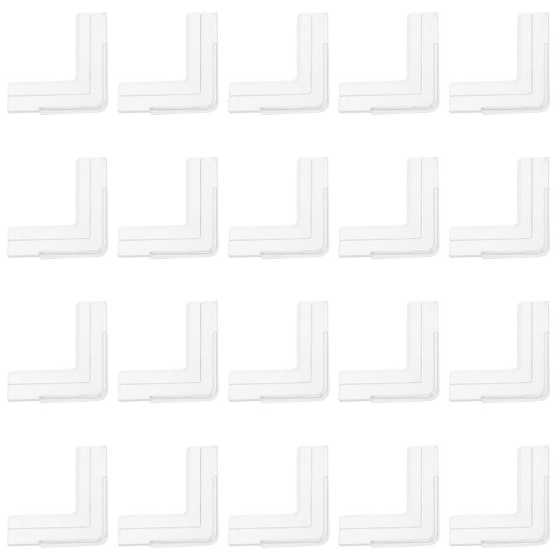 واقيات زوايا PVC الناعمة 20 قطعة وسادات أمان مضادة للاصطدام لحواف أثاث المكتب للحماية من الأطفال لسلامة المنزل - Image 2