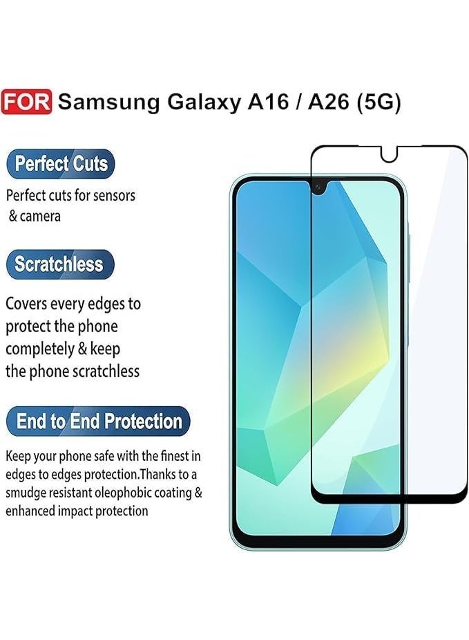 Tempered Glass Screen Protector For Samsung Galaxy A16/A26 , 9H Hardness Anti-Scratch Tempered Glass film, Case Friendly,Anti-Scratch - Image 3