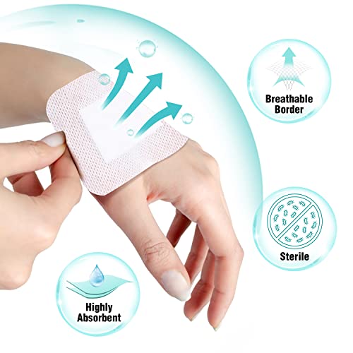 General Medi Sterile Island Dressing Bordered Gauze – 100 Count, 2.4" x 2.75" Gauze Pads, Wound Care Pad with Adhesive Border - Sterile, Soft & Highly Absorbent Medical Grade Dressing Pad - Image 4