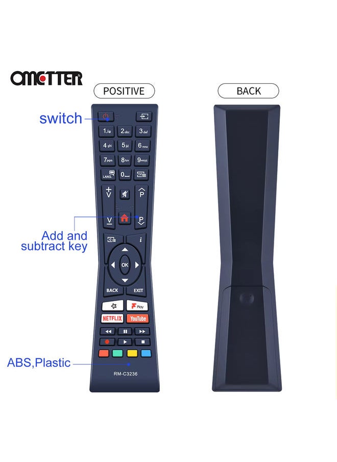 OMETTER - RM-C3236 For JVC TV Remote Control LT-24C685 LT-24C686 LT24C665 LT-24C665 LT40C880 LT-40C880 - Image 1