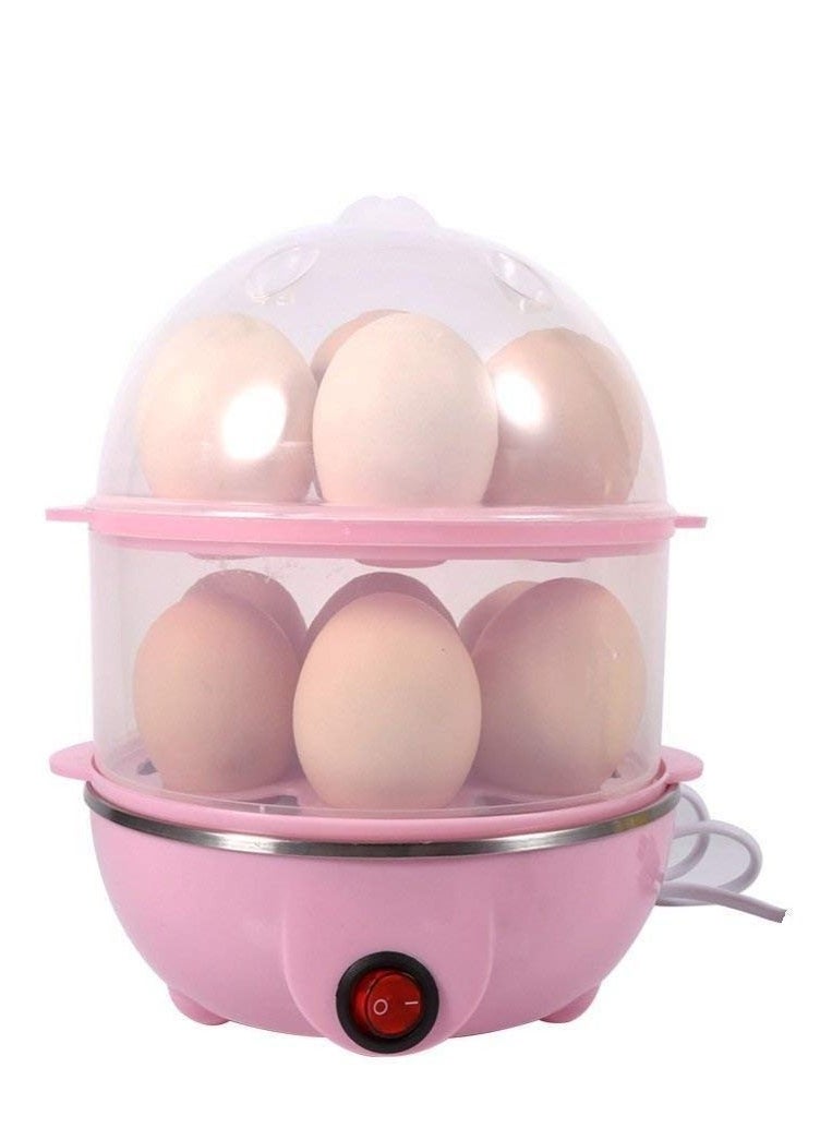Raxoom Multi-Function Electric 2 Layer Egg Boiler Cooker &Steamer, Double Layer Egg Boiler Electric Automatic off 12 Egg Poacher for Steaming, Cooking, Boiling and Frying, 400 Watts  - Image 4