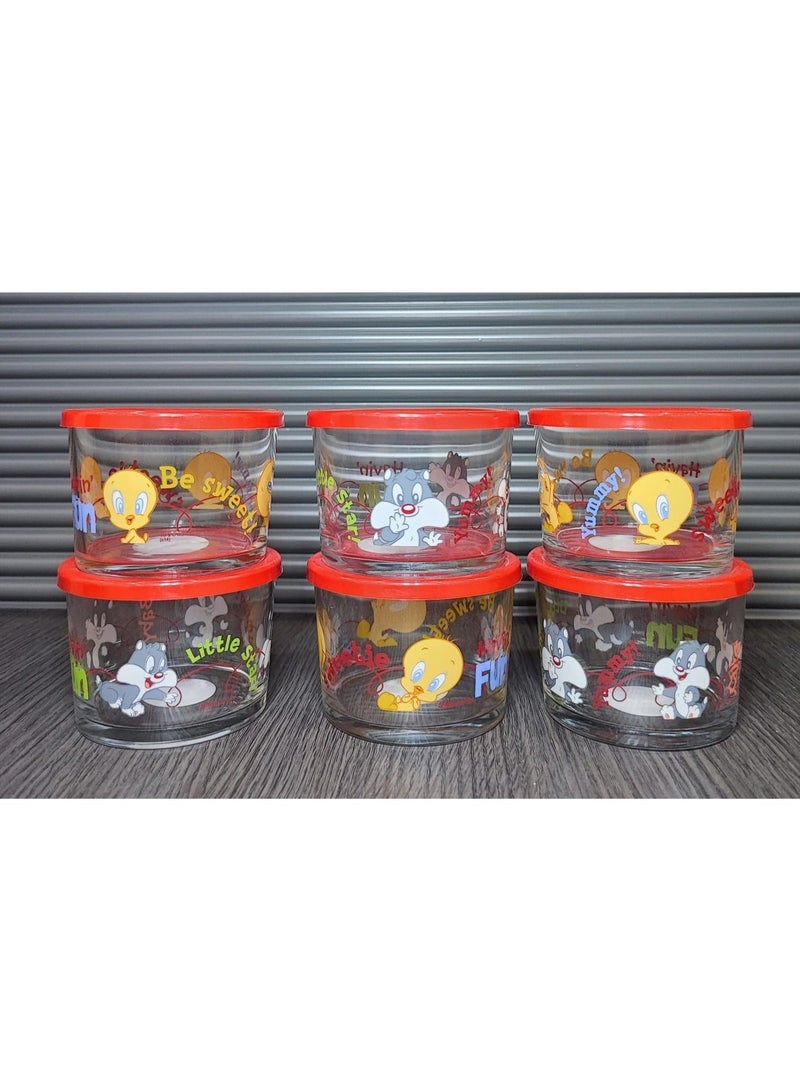 باساباتشي 95321 Workshop Pasabahce Looney Tunes Storage Container 6 Pcs - Image 1