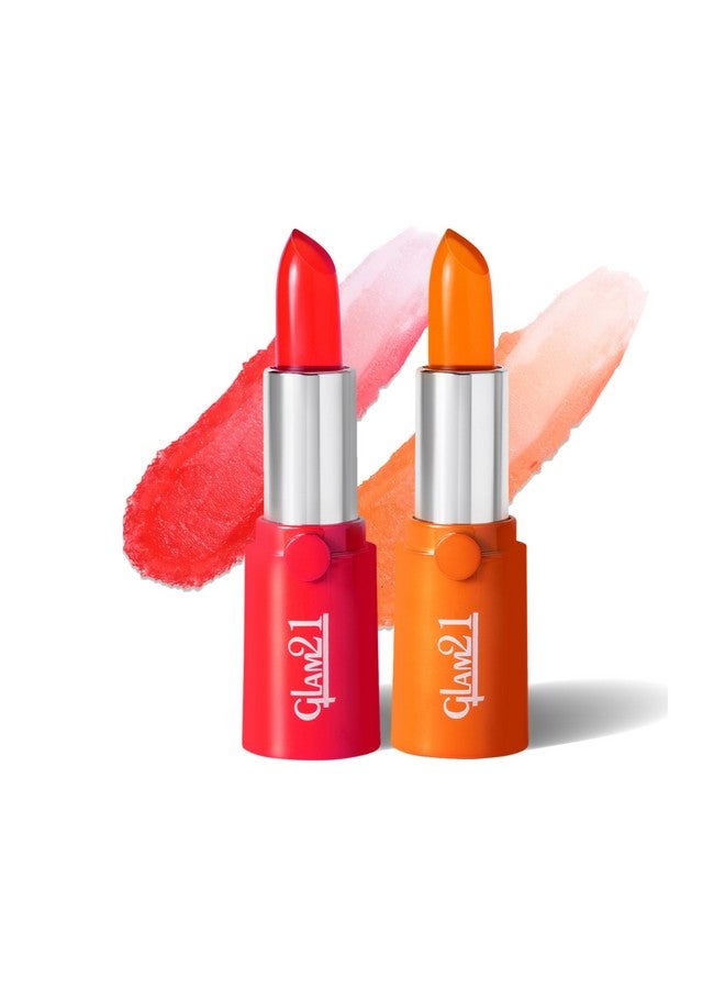 جلام 21 أحمر شفاه غير لامع عالي الجودة | خفيف الوزن ومرطب للغاية | تركيبة تعتمد على الجل | أحمر ناري وبرتقالي فاكهي - Image 1