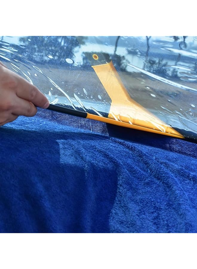 erorex Heavy Duty Yellow And Black Plastic Scraper Tool For Cooling Film Application Adhesive Removal Ice Cleaning And Multipurpose Use 1 Pcs - Image 5