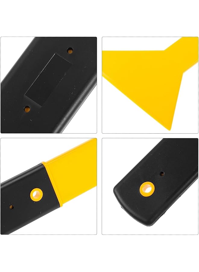 erorex Heavy Duty Yellow And Black Plastic Scraper Tool For Cooling Film Application Adhesive Removal Ice Cleaning And Multipurpose Use 1 Pcs - Image 3