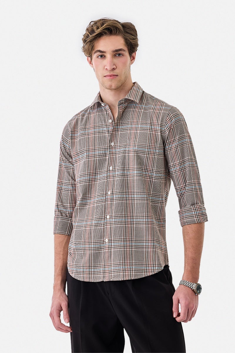 SNITCH Slim Fit Plaid Luxe Shirt - Image 4