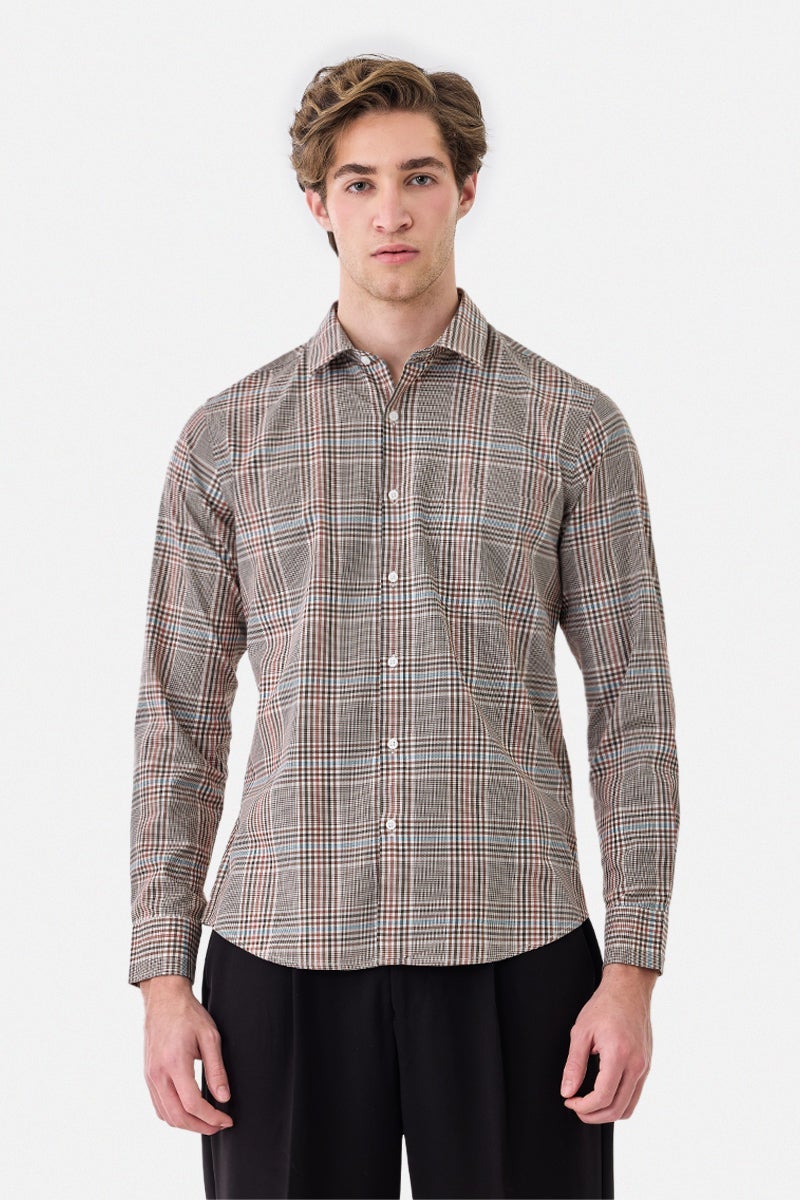 SNITCH Slim Fit Plaid Luxe Shirt - Image 1
