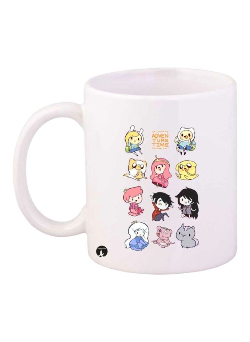 RKN Adventure Time Printed Mug White/Pink/Yellow Standard Size
