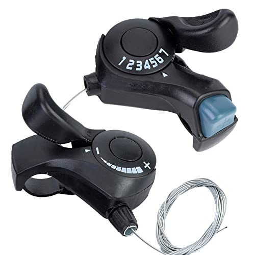 SOONHUA Bike Speed Shifter,TX-30 Right Thumb Gear Shifter,1 Pair Mountain Bicycle Gear Shifters 3X7 Speed Shift Lever and Set with Gear Indicator for Road Bike,MTB - Image 1