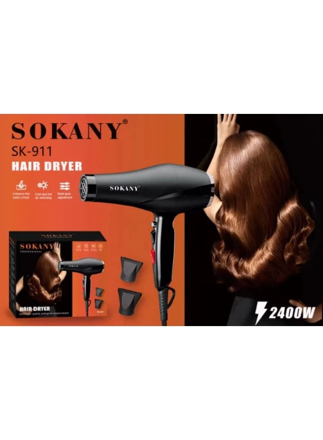 Sokany Hair Dryer SK-911 – 2200W, 220-240V, 2 Speeds - Image 3