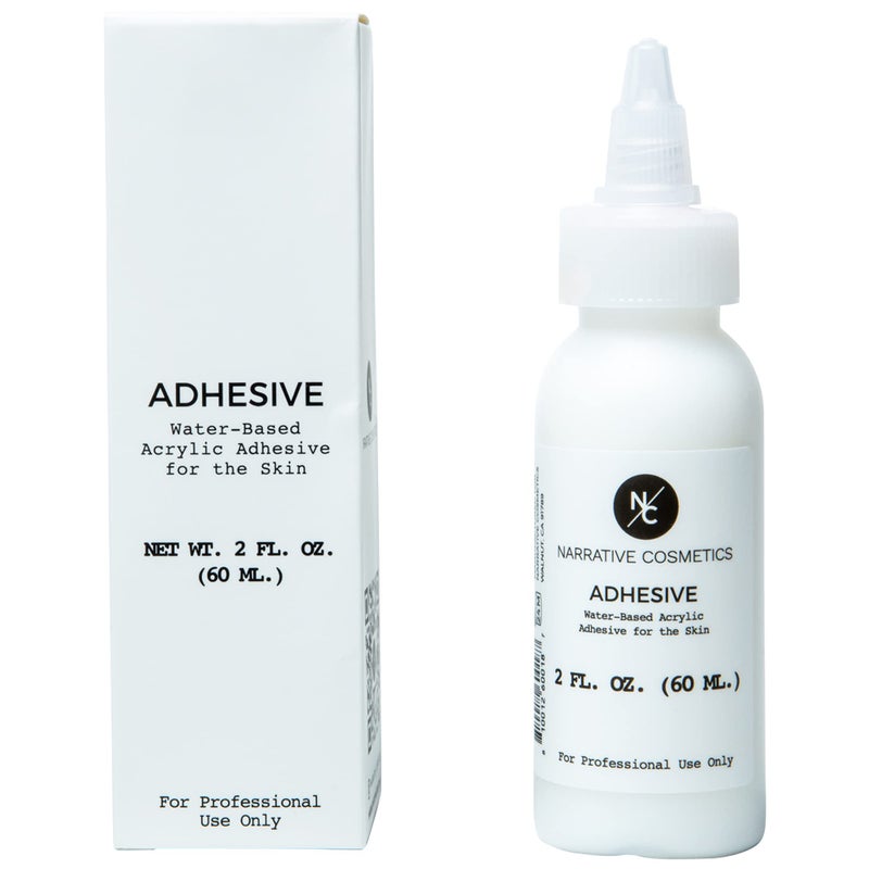 Narrative Cosmetics WaterBased Acrylic Adhesive for The Skin NonToxic Professional Bonding Glue for Makeup SFX Prosthetics 2 Oz