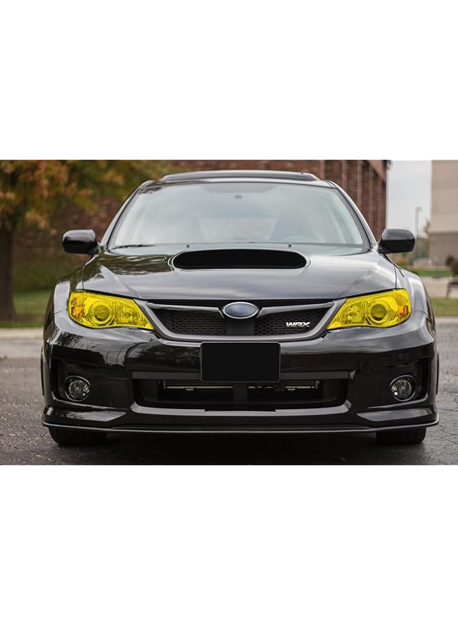 Generic 12 By 48 Inches Self Adhesive Auto Car Tint Headlight Taillight Fog Light Vinyl Smoke Film Sheet Sticker Cover (Yellow)  - Image 3