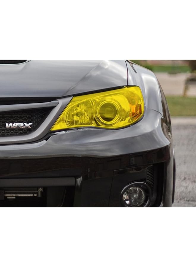 Generic 12 By 48 Inches Self Adhesive Auto Car Tint Headlight Taillight Fog Light Vinyl Smoke Film Sheet Sticker Cover (Yellow)  - Image 2
