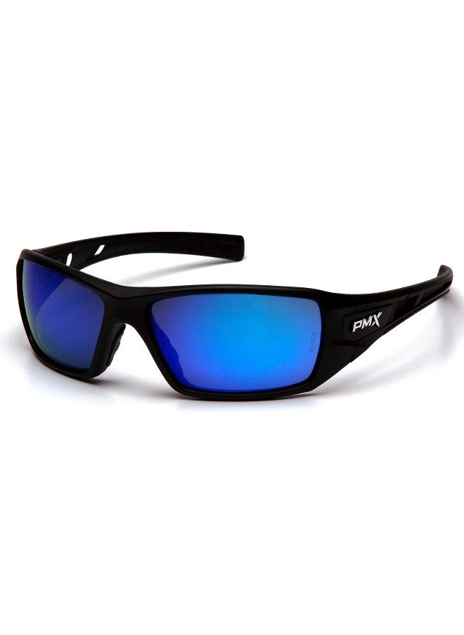 Pyramex Safety Pyramex Velar Safety Glasses, Black Frame/Ice Blue Mirror Lens  - Image 1