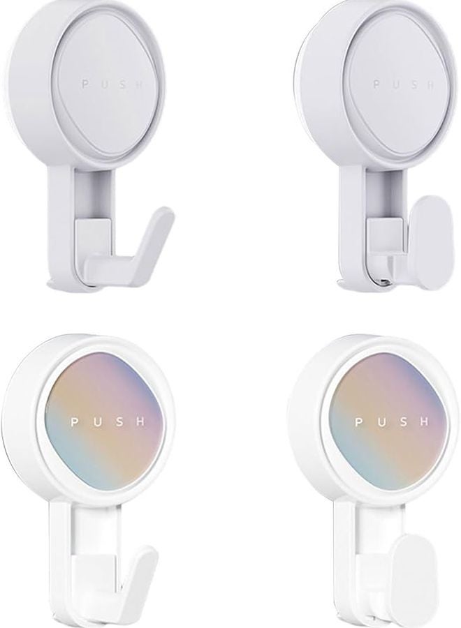 2Pcs Clear Strong Removable Adhesive Wall Mounts Suction Cup Hooks Color B - Image 4