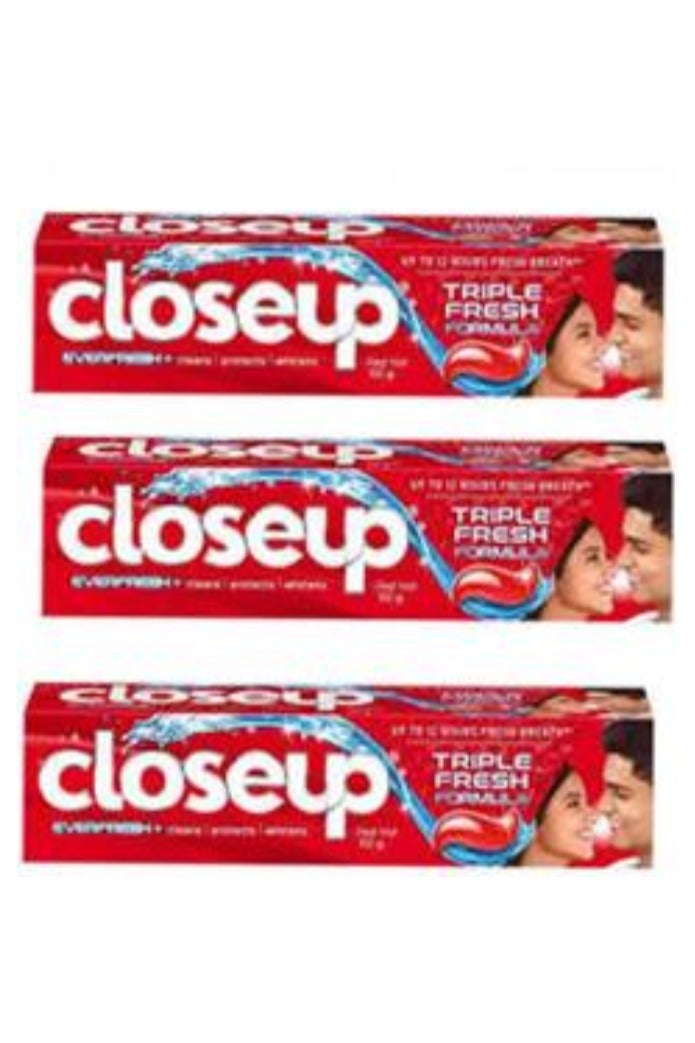Closeup Everfresh Red Hot Triple Fresh Formula Toothpaste 100ml Pack of 3