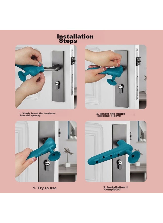 9i9 Door Handle Protectors, Silicone, 3-pack, Baby Anti-collision, Anti-p, Door Stopper, Thickened, Door Back Protective Pad, A183 - Image 5