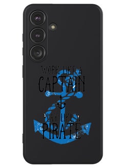 Theodor Protective Slim Fit Case Liquid Silicone Cover with Full Body Protection Anti-Scratch Shockproof Case For Samsung Galaxy S24 (Black) - Work like a Captain  - Image 1