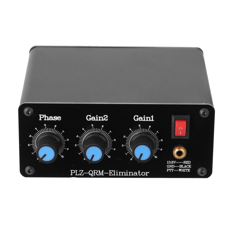 QRM Eliminator Box: Black Aluminum Alloy Casing - Built-In PTT Control Phase & Gain Adjustable QRM Canceller for Amateur Radio Antenna Feeders - Image 1
