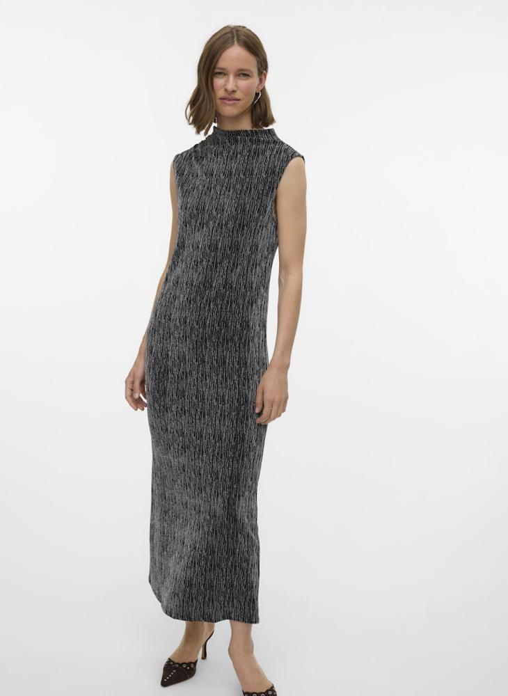 فيرو مودا فستان ماكسي بدون أكمام بياقة عالية من فيمريتا - Image 4