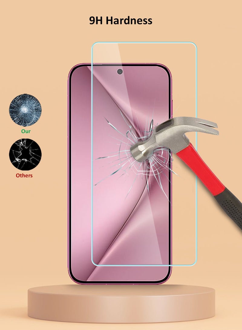 Techie 2 Pack HD Tempered Glass Screen Protector for Huawei Pura 70 5G 2024 - Anti Reflection Anti Bubbles 9H Hardness 0.33 mm Rounded Edges Easy Installation - Image 3