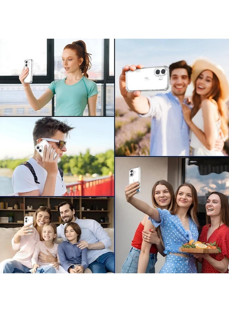 Shock-Absorption Flexible Clear TPU Rubber Protective Cell Phone Cover for iPhone 16 Plus Case - Image 5