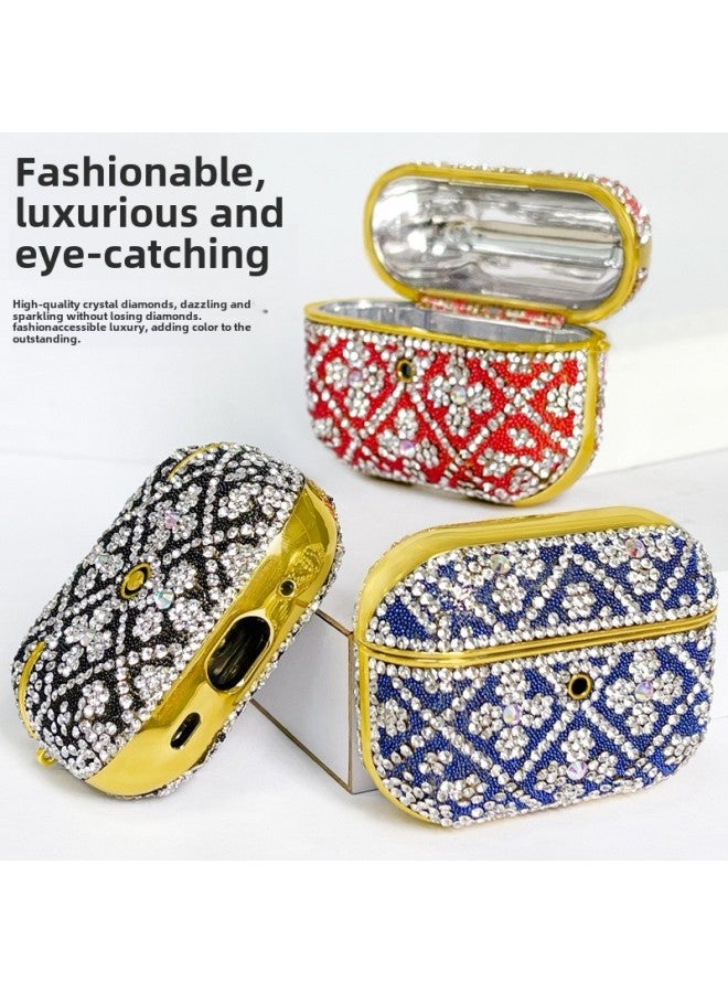 Suitable For Apple Headphone Case Pro2 Niche Advanced Sense Airpods4 Diamond Headphone Protective Case One-piece-Color:Black-Applicable Models:Airpods 4 - Image 3