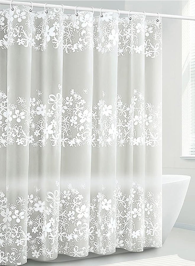 Printing Waterproof Shower Curtain, Washable Shower Curtain for Bathroom and Bath Tub,180x200cm with Hooks - Image 1