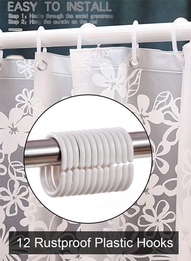 Printing Waterproof Shower Curtain, Washable Shower Curtain for Bathroom and Bath Tub,180x200cm with Hooks - Image 4